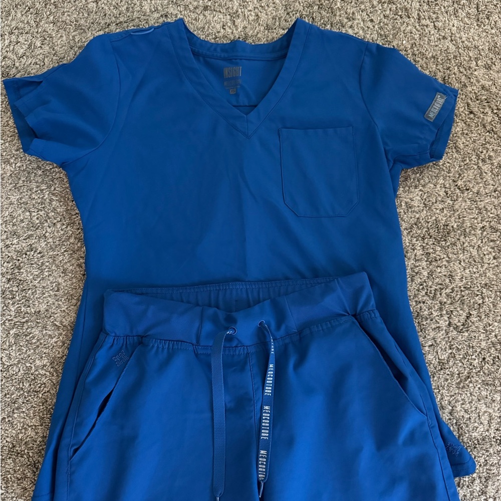 Med Couture Blue Scrub Set
